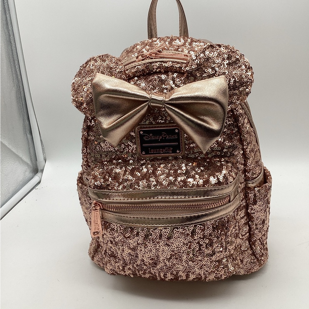 Loungefly Metallic Pink Sequin Backpack